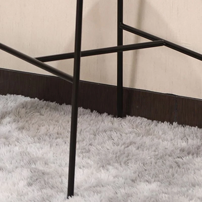 Ebbenhout Metal Barstool Industrial Indoor Tall Stool Wood Seat, 1 Piece Walnut