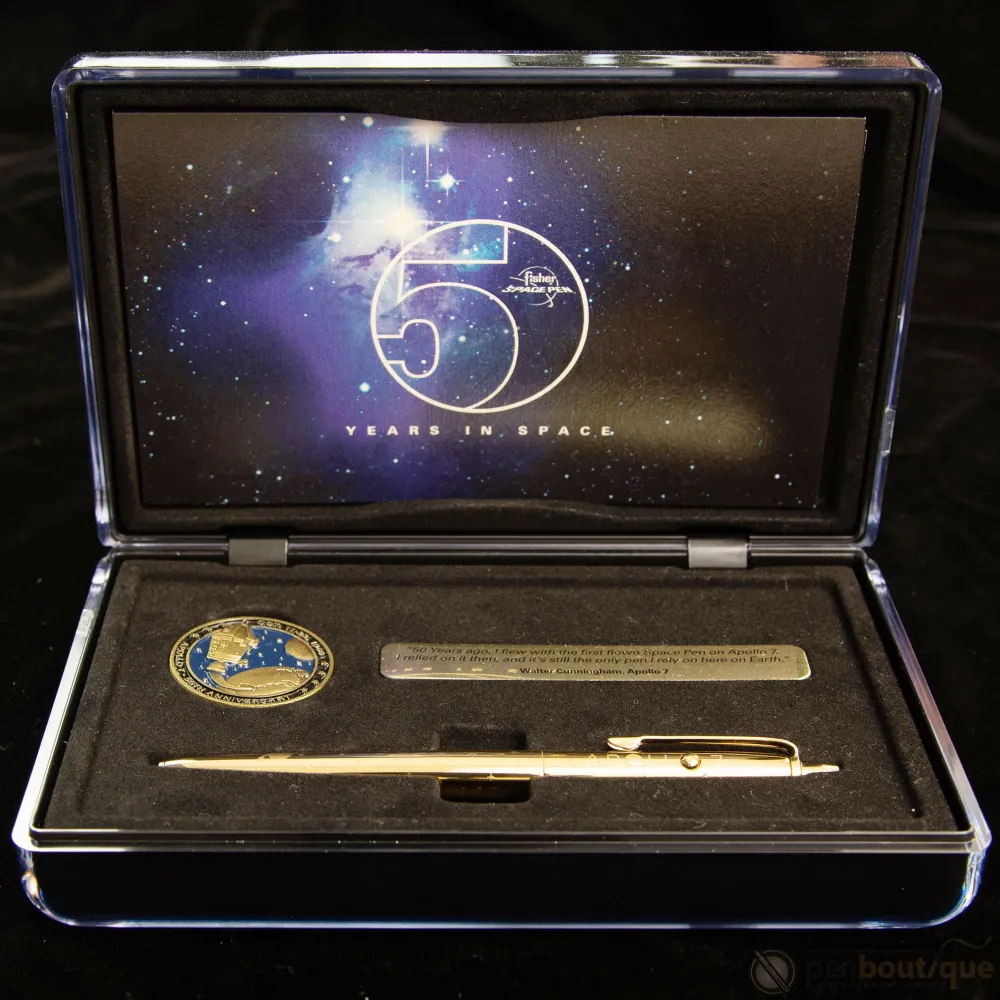 Fisher Space Limited Edition Goud Titanium Nitride Astronaut Space Pen & Coin Set