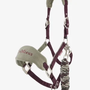 HSS-G Gegalvaniseerd Vogue Headcollar & Lead Rope Set Damson P
