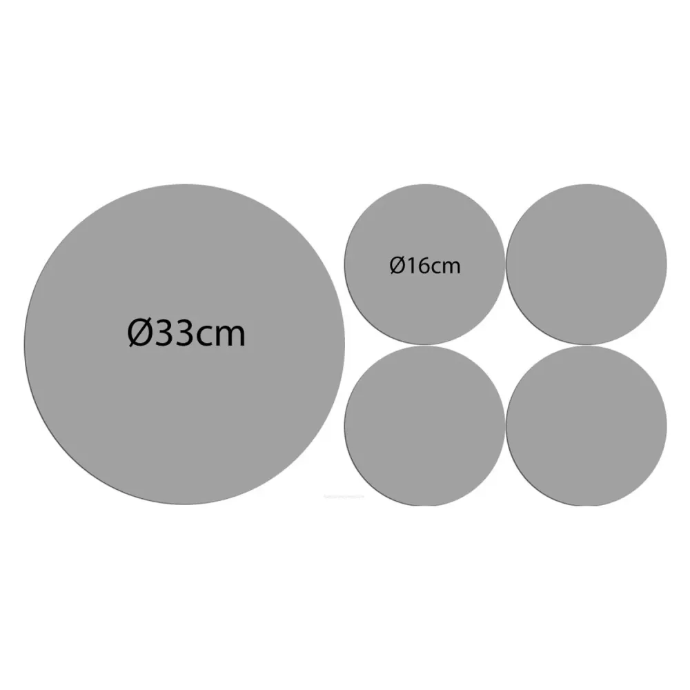 Zware belasting Set ronde vilten tafelmatten 1 + 4 - BARCELONA