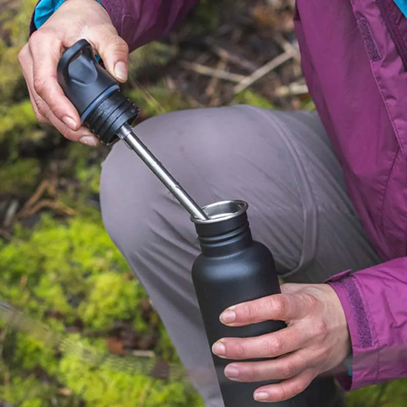 Klean Kanteen Classic Drikkedunk - Flip/Seal SportCap - 800ml - Brushed Roestvrij staal
