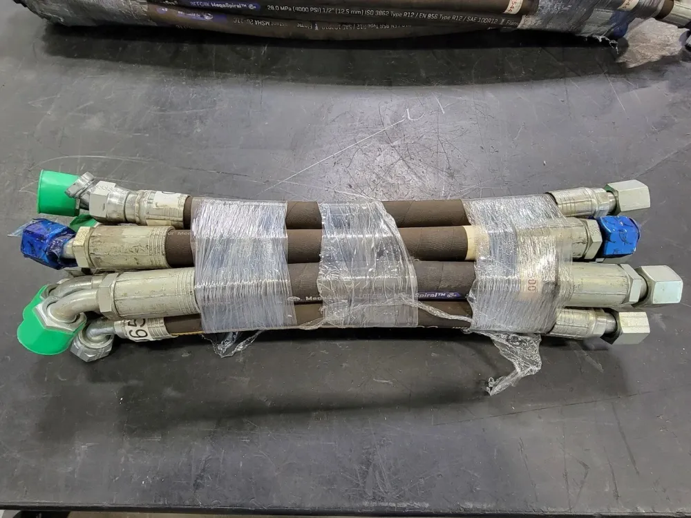 DN16 x 17.5" Hydraulic Hose GH493-10 6000 PSI w/ 7/8" Fittings (Set 10)