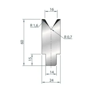 Part No. 3197 @ 415mm 60 Degree Die Insert