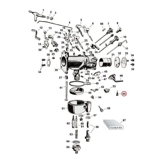 Screw, Air Intake Lever Harley-Davidson - Directe Montage