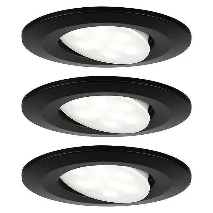 Paulmann Led-inbouwspotset - 6 W, 3 st., Kleurtemperatuur instelbaar: Nee voor industriële toepassingen