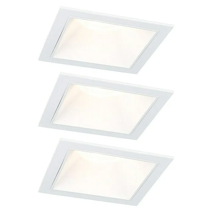 Paulmann Led-inbouwspotset - Wit, 3 st., Knus wit voor industriële toepassingen