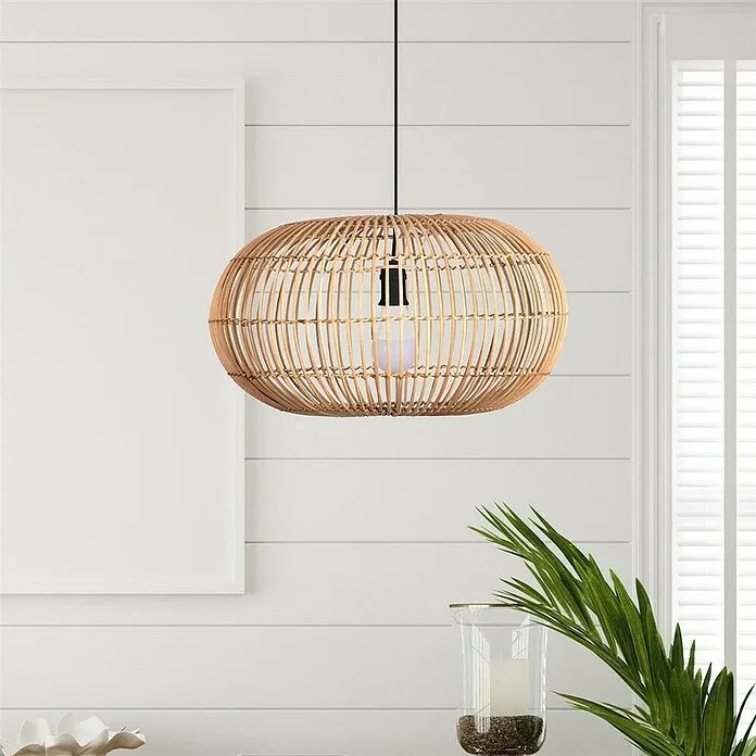 Searchlight Hanglamp Bali Rotan - 40 W, Diepzwart Rotan, Diameter: 48 cm