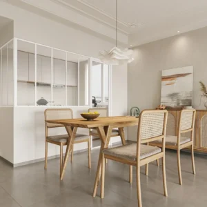 Glazen hoekbinnenraam industriële stijl gepoederlakt aluminium – L150 x L150 x H105 – Wit – BAYVIEW