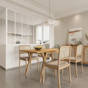 Glazen hoekbinnenraam industriële stijl gepoederlakt aluminium – L180 x L120 x H130 – Wit – BAYVIEW