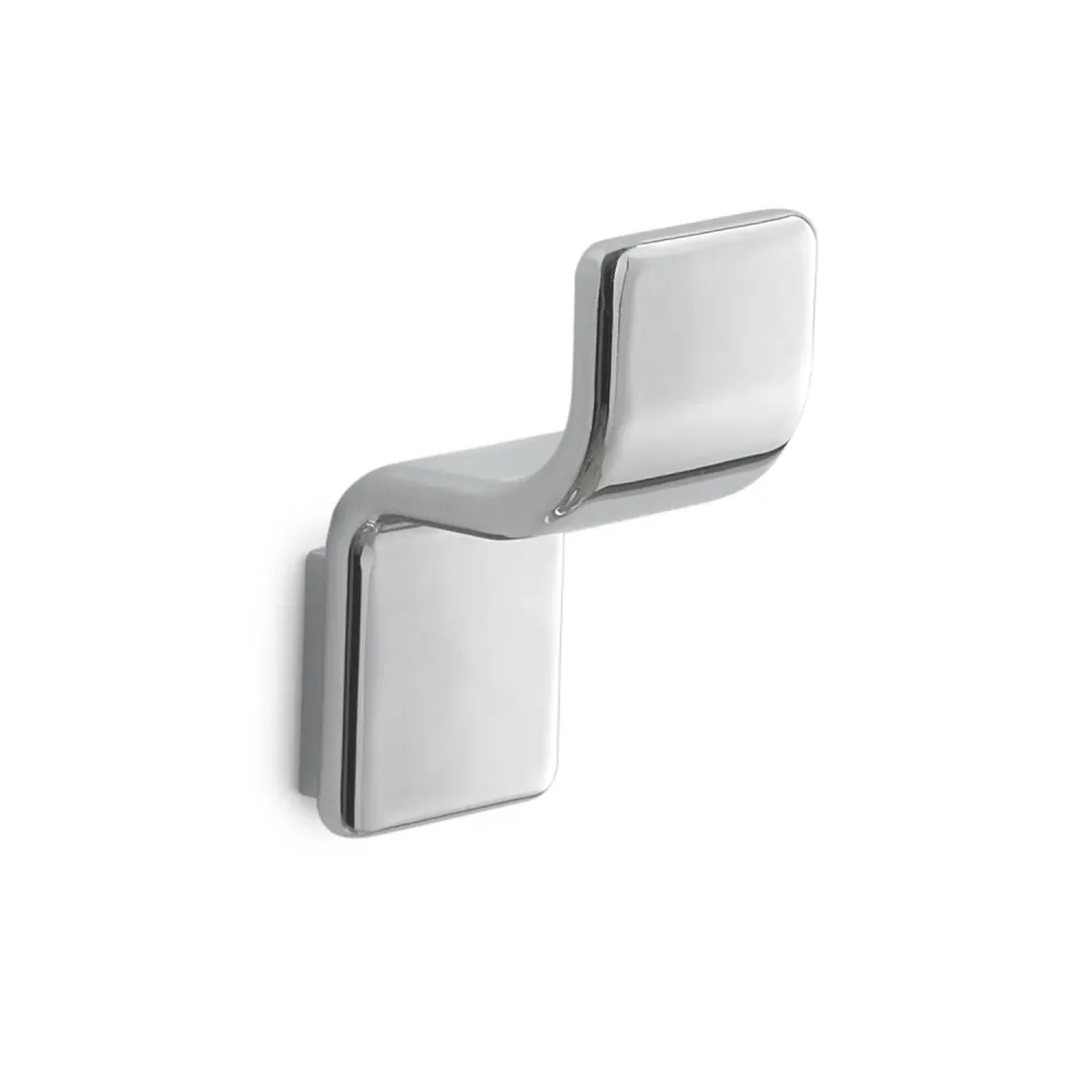 Wall-mounted coat rack Brass and AISI 304 Staalsoort Gedy Il Giglio series - Chrome-plated