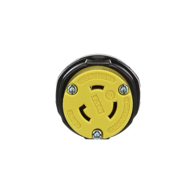 Eaton Arrow Hart 20-Amp 125-Volt NEMA L5-20c 3-wire Grounding Industrial Locking Connector, Citroengeel