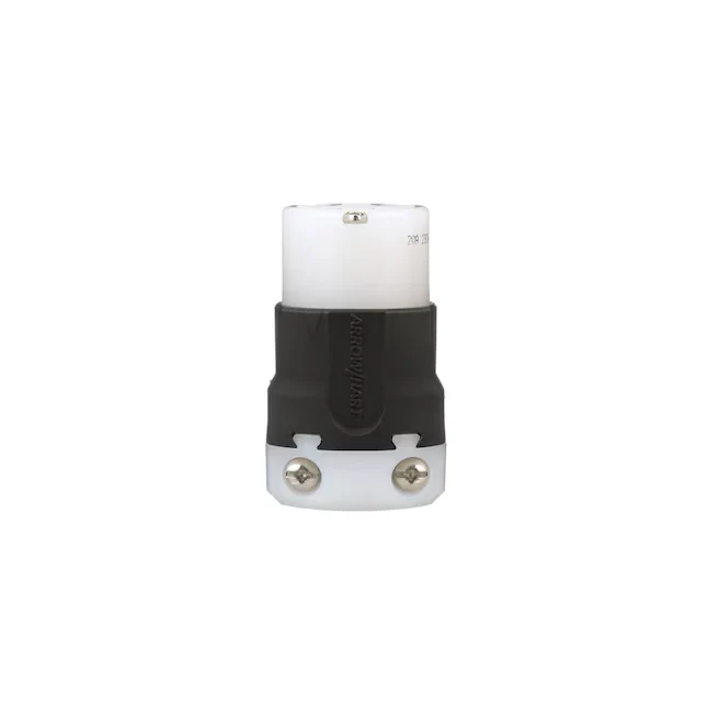 Eaton Arrow Hart 20-Amp 250-Volt NEMA 6-20 3-wire Grounding Industrial Straight Connector, Zwart