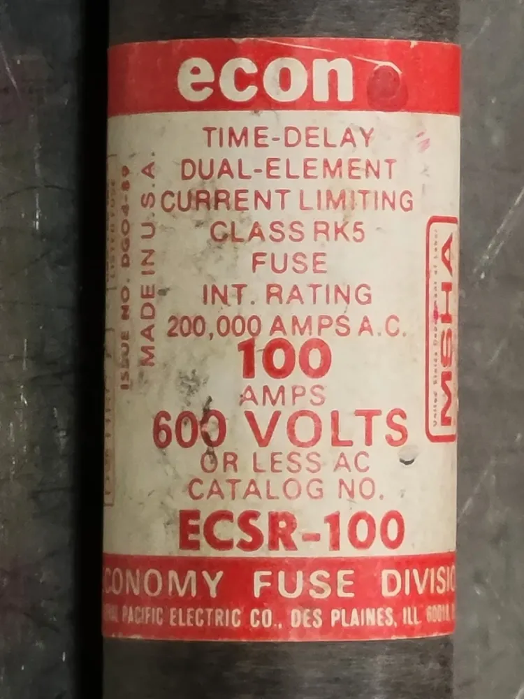 100 Amp Class RK5 Time Delay Fuse ECSR-100