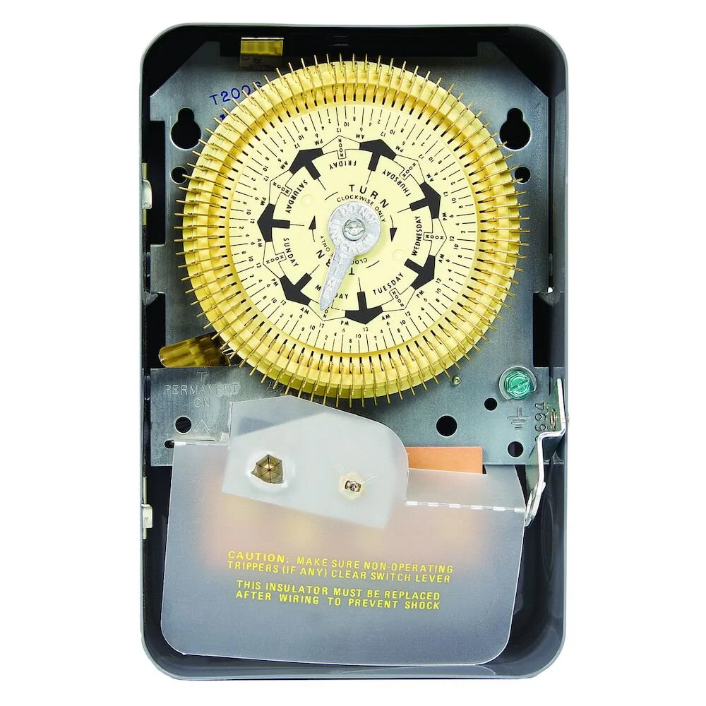 Intermatic - T2006 - 7-Day Mechanical Time Switch, 208-277 VAC, 60Hz, SPDT, Indoor Metaal Enclosure, 2 Hour Interval