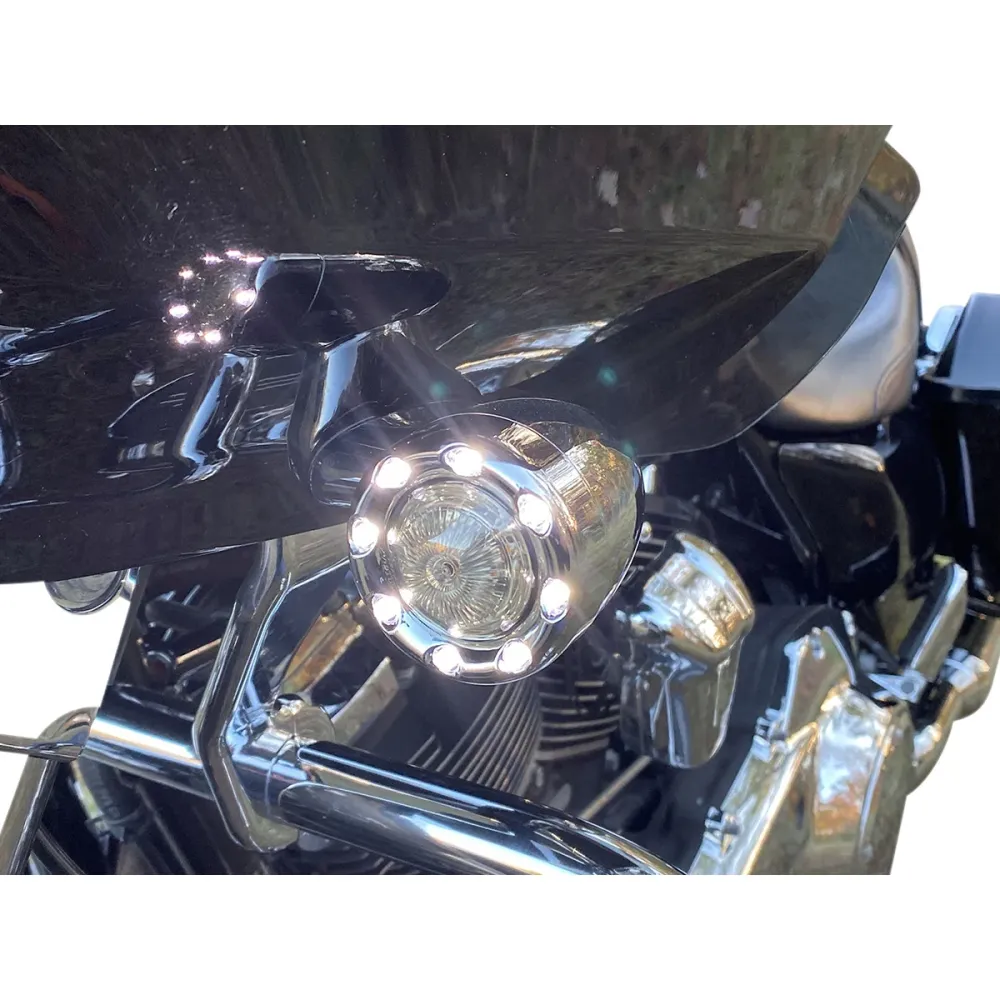 REAR PROBEAM® BULLET RINGZ™ Metaalglans w/ smoke lens voor Industriële Automatisering