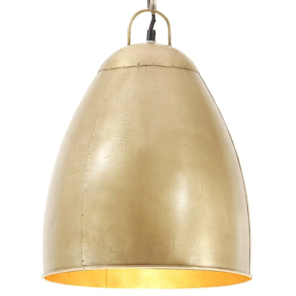 Hanglamp industrieel rond 25 W E27 32 cm messingkleurig voor Industriële Automatisering