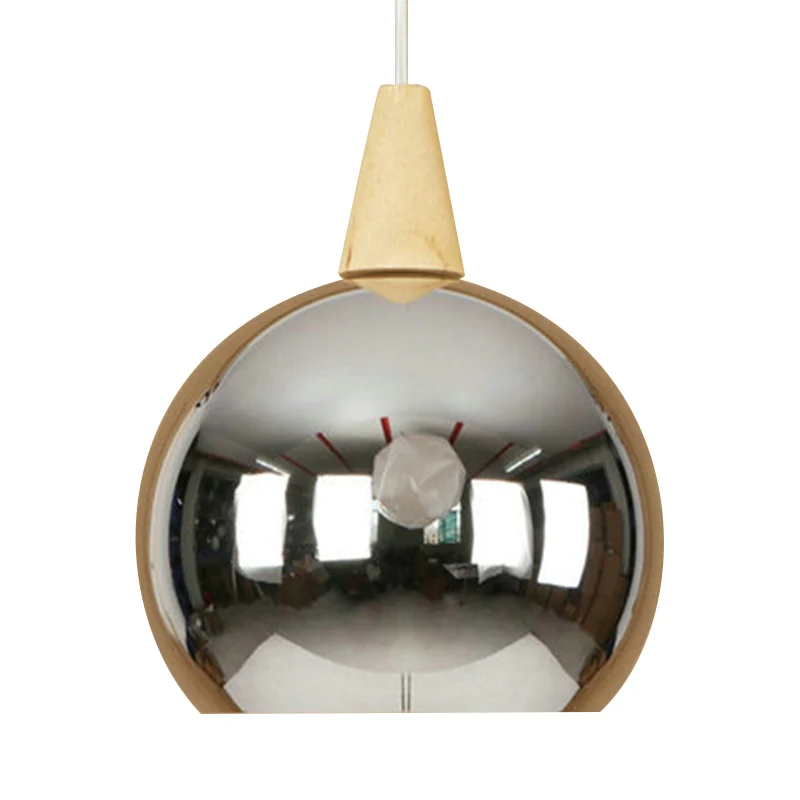 Hoge Kwaliteit DIN-rail Spiegelbol hanglamp Enkele lichte moderne industriële hanglamp voor slaapkamer