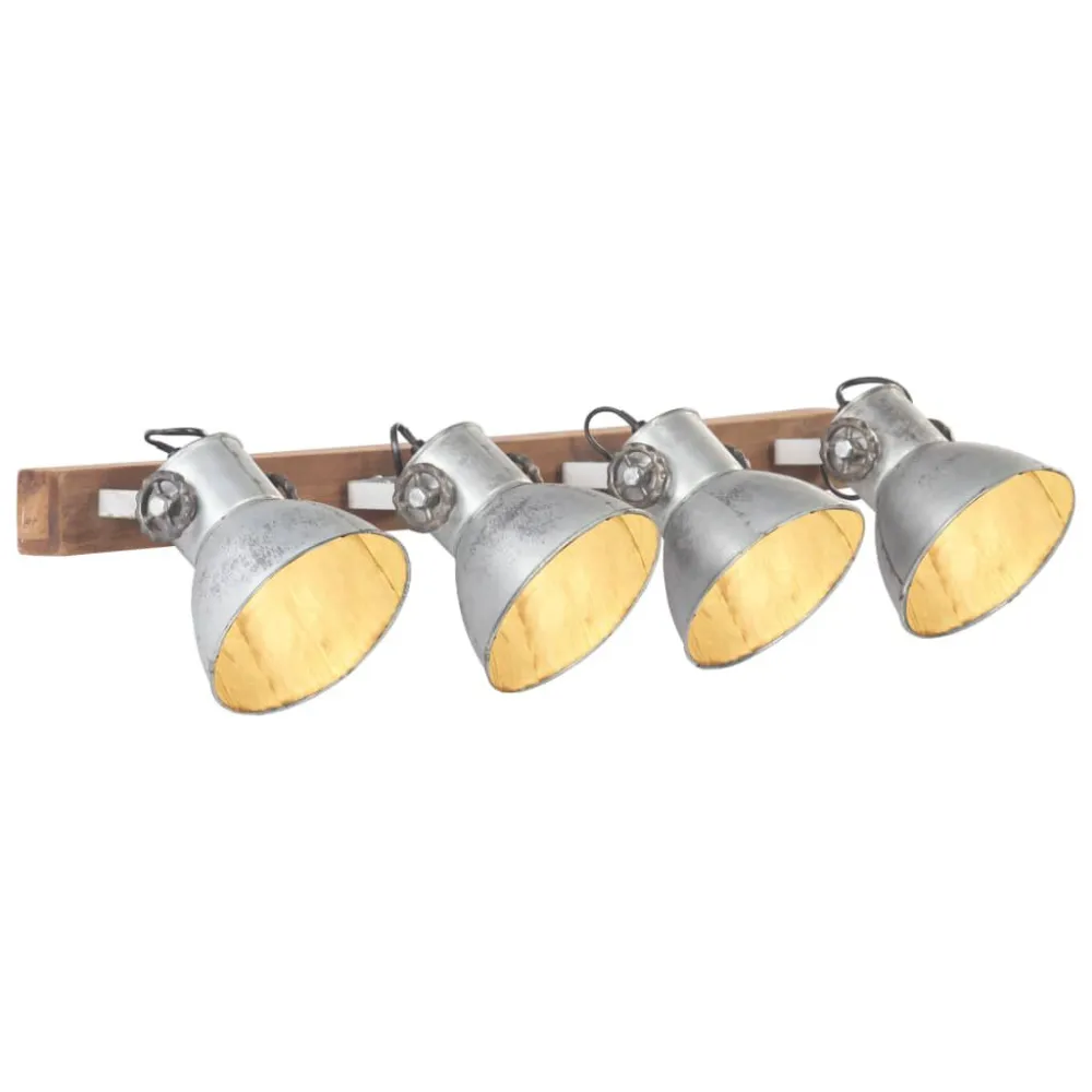 Industrieel Gecertificeerd Wandlamp industrieel E27 90x25 cm zilverkleurig