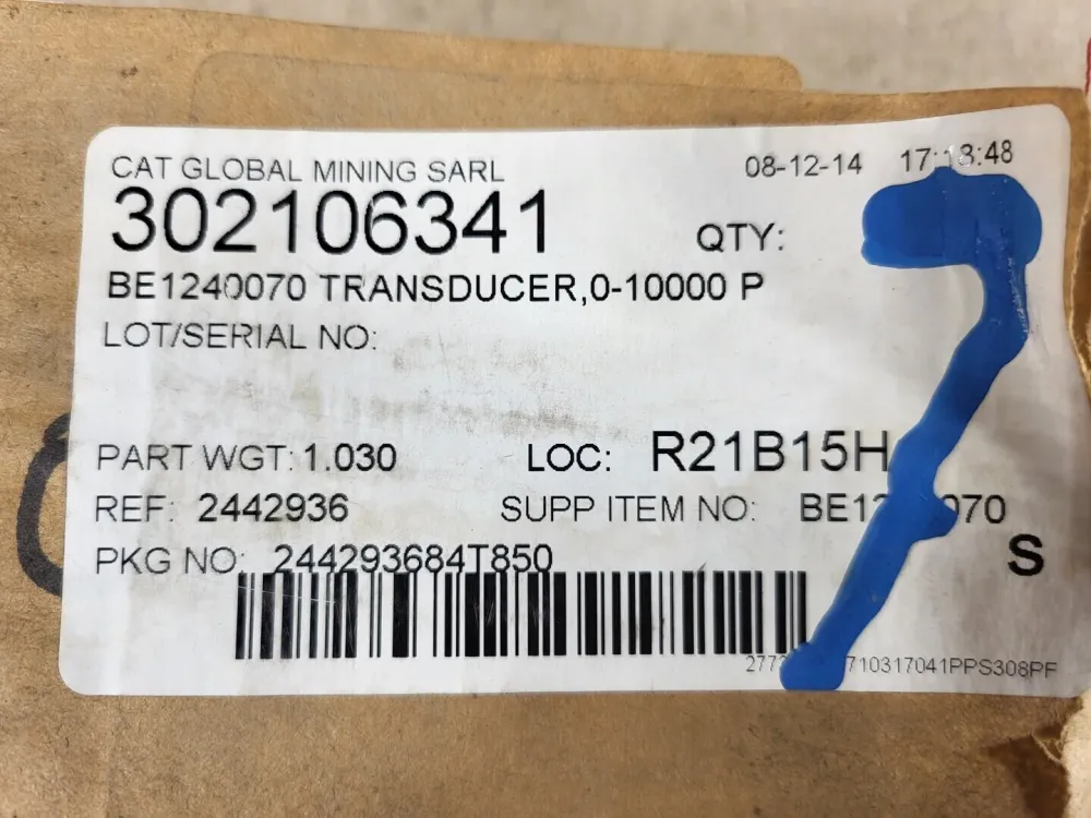 Hoogvermogen BE1240070 Hydraulic Pressure Transducer