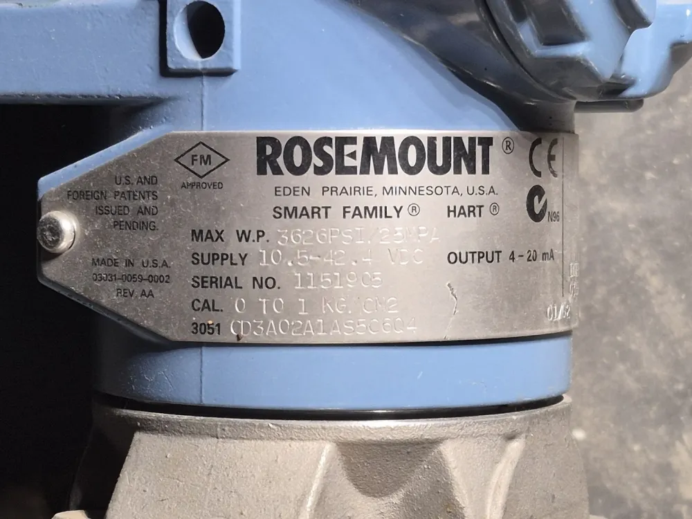 Hoogvermogen Pressure Transmitter 3051CD3A02A1AS5C6Q4 w/ Valve Manifold
