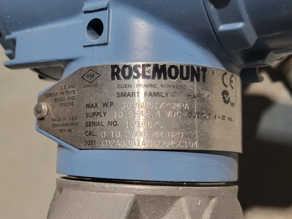 Pressure Transmitter 3051CD2A02A1AS5C6M5C1Q4 w/ Valve Manifold met CE-markering
