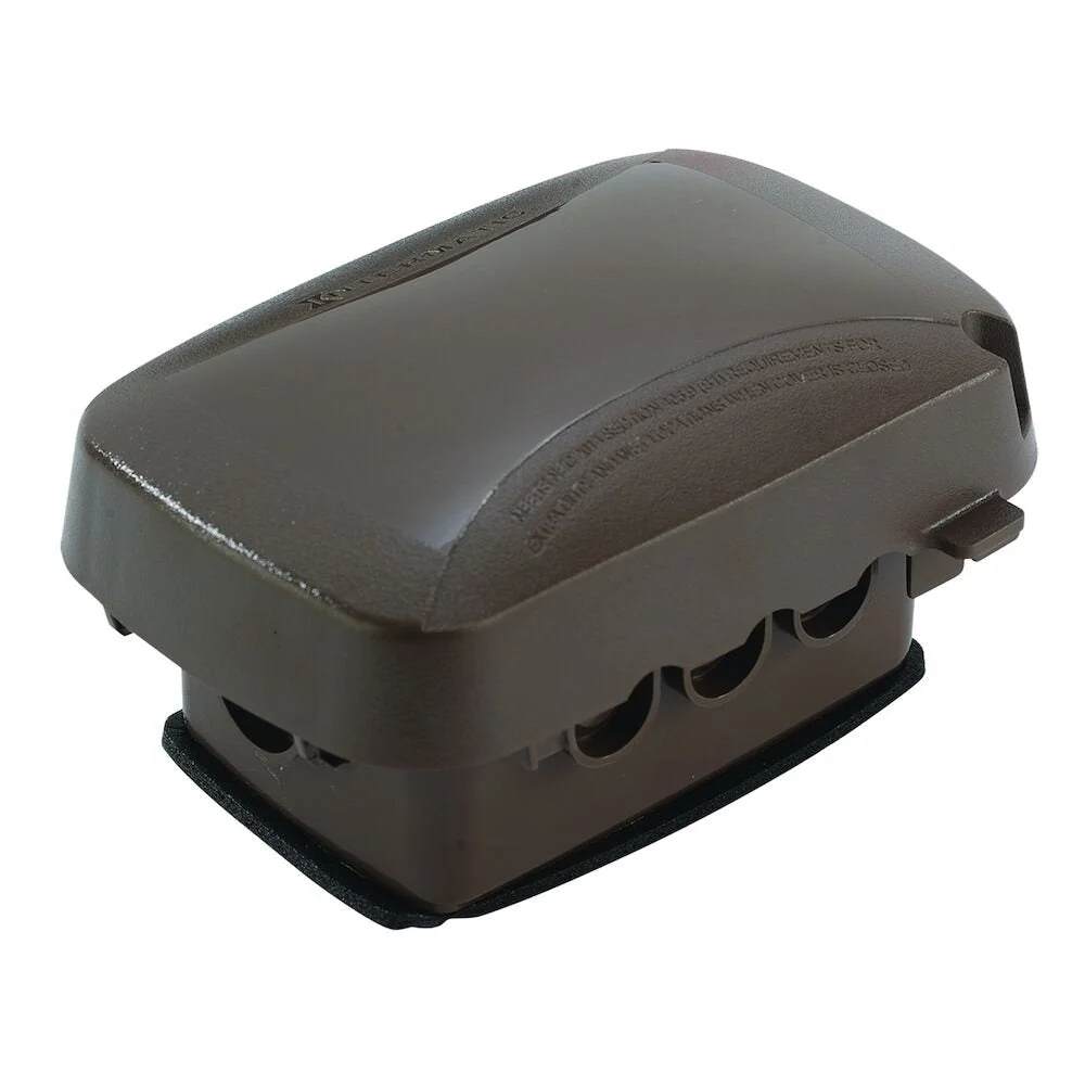 Intermatic - WP5100BR - Extra-Duty Plastic -Use Weatherproof Cover, Single-Gang, Vrt/Hrz, 2.75" Brons