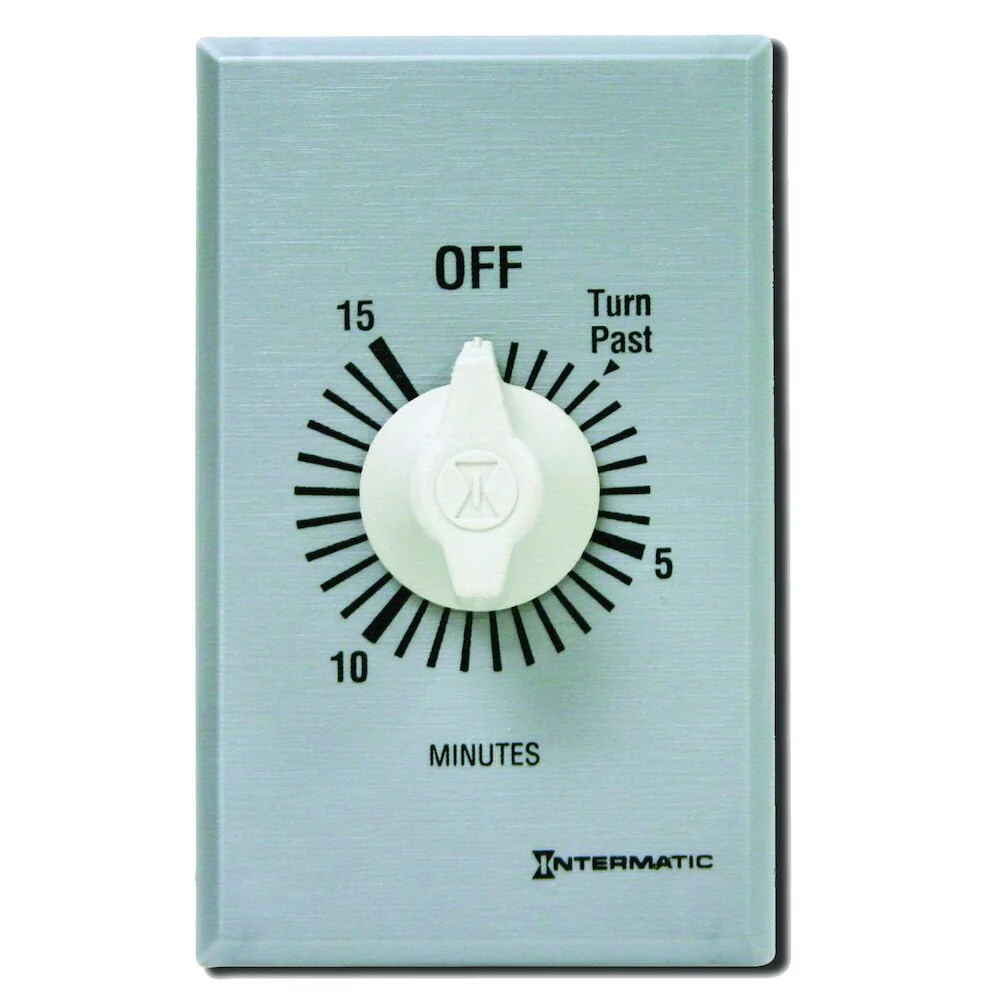 RoHS-conform Intermatic - FF315M - Spring Wound Countdown Timer, Commercial, Staalgrijs