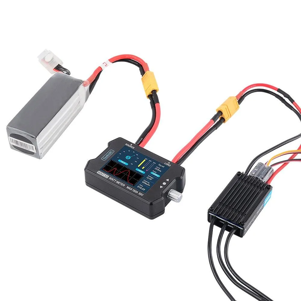 ToolkitRC WM150 WattMeter - 150A 50V Power Analyzer LCD Display Power Voltage Current Tester PWM Output RC FPV Drone Charger