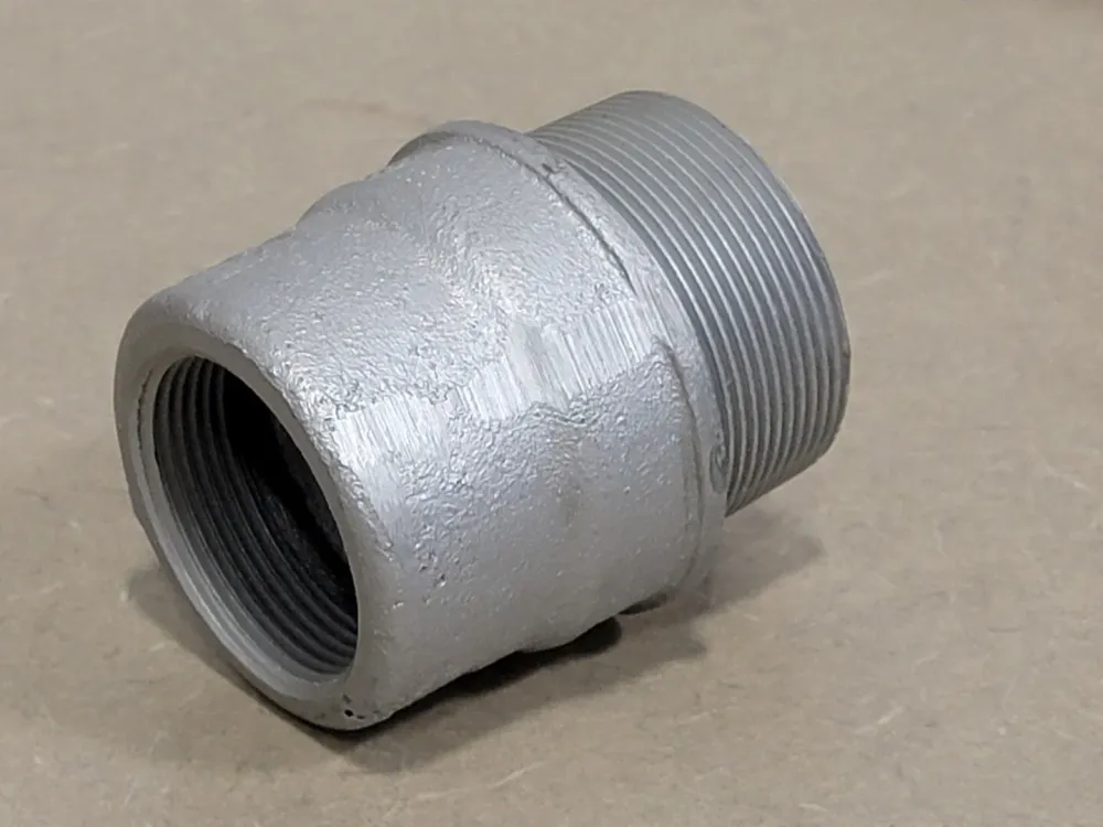 1-1/2" Female 2" Male Conduit Sealing Hub Gegalvaniseerd Staal