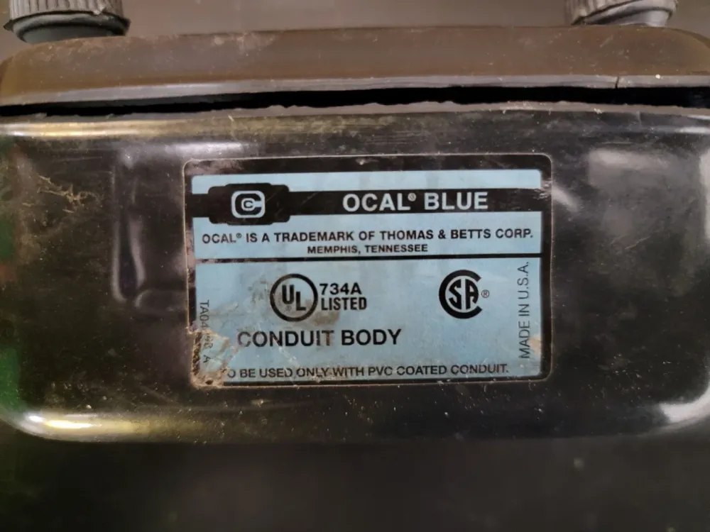 1" Blue Ocal Conduit Body