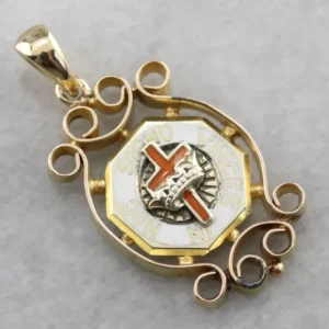 Gold HOC Knights Templar Pendant