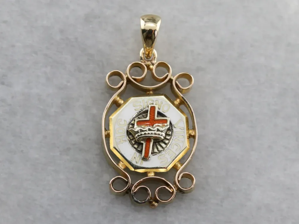 Gold HOC Knights Templar Pendant