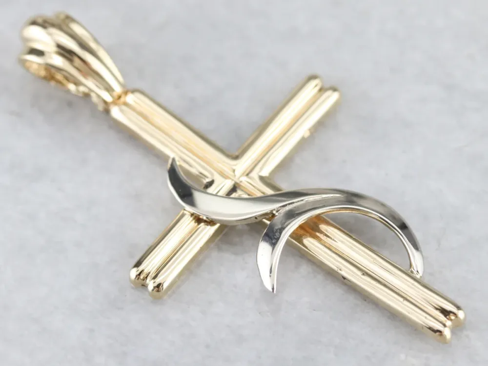 Modernist Gouden Cross Pendant
