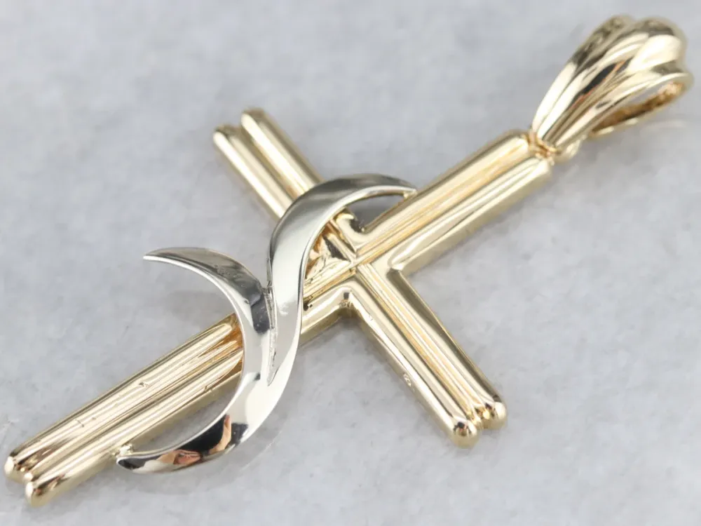 Modernist Gouden Cross Pendant
