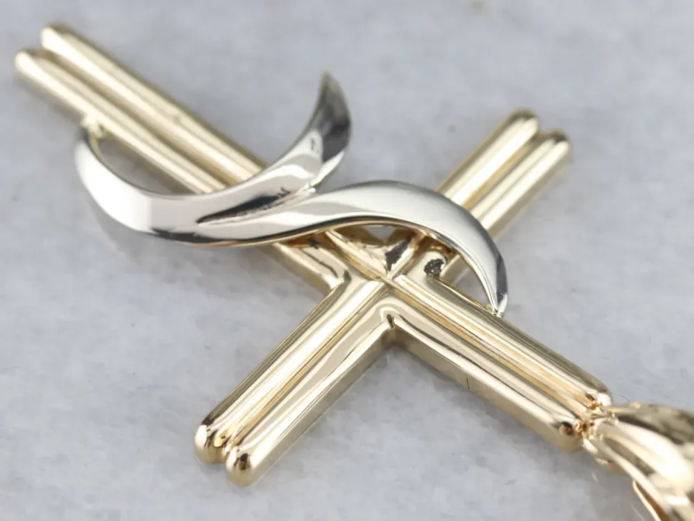 Modernist Gouden Cross Pendant