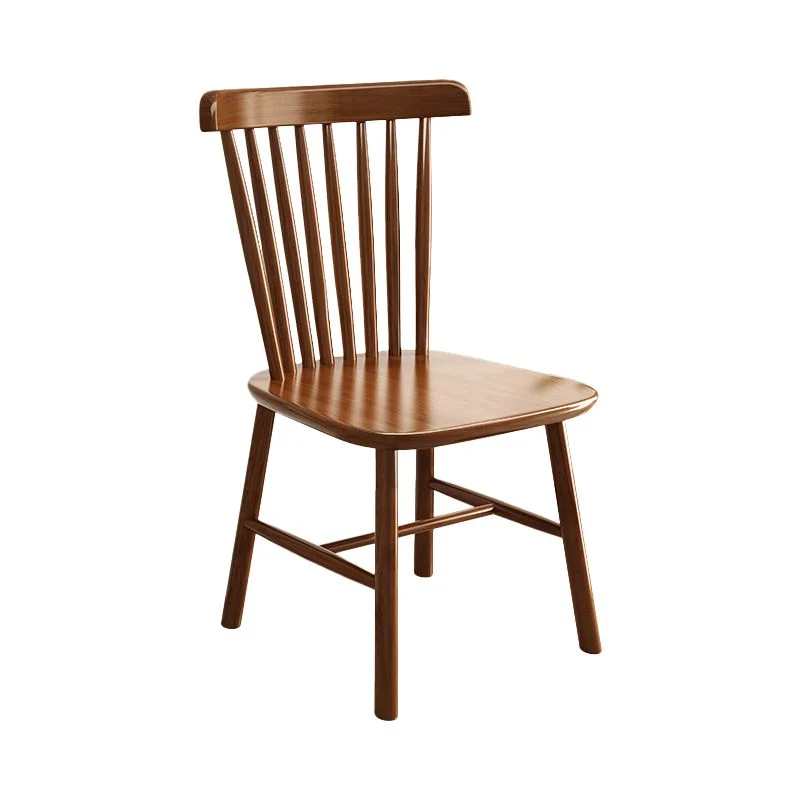 Stevig Wood Dining Chair Industrial Style Windsor Back Side Chair Natural