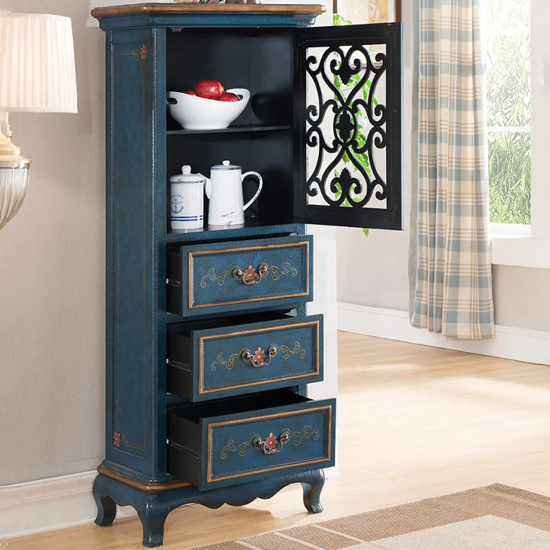 Kantelbare Industrial Cabriole Legs Accent Cabinet Effen Wood Storage Cabinet Drawer 25