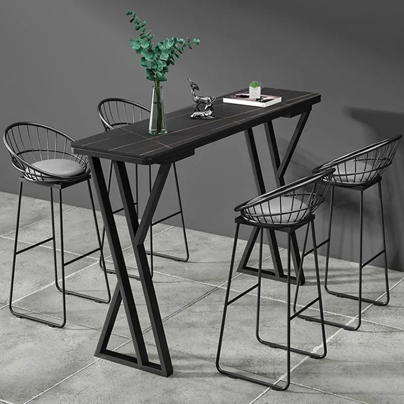 Kantelbare Industrial Rectangle Top Counter Table 42-inch Height Table Coffee Shop 47