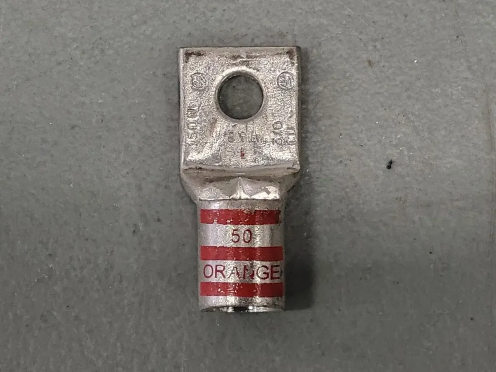 3/0 AWG 1 Hole Crimp Terminal Lug Zacht oranje Die 50, 150N (Box 25) - Plug & Play