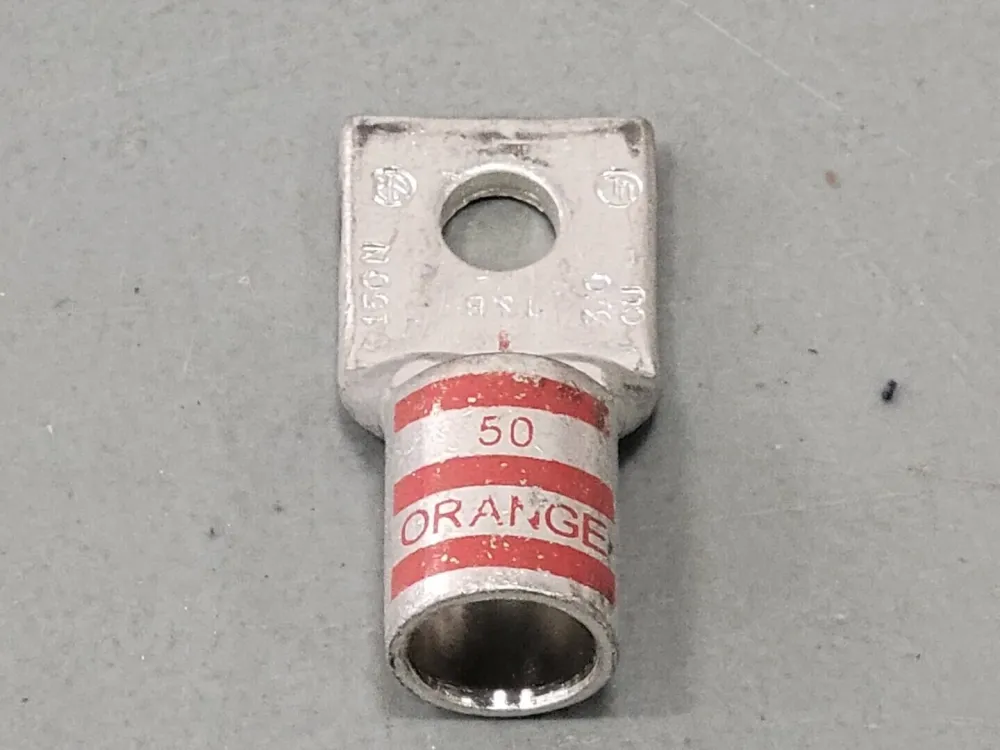 3/0 AWG 1 Hole Crimp Terminal Lug Zacht oranje Die 50, 150N (Box 25) - Plug & Play