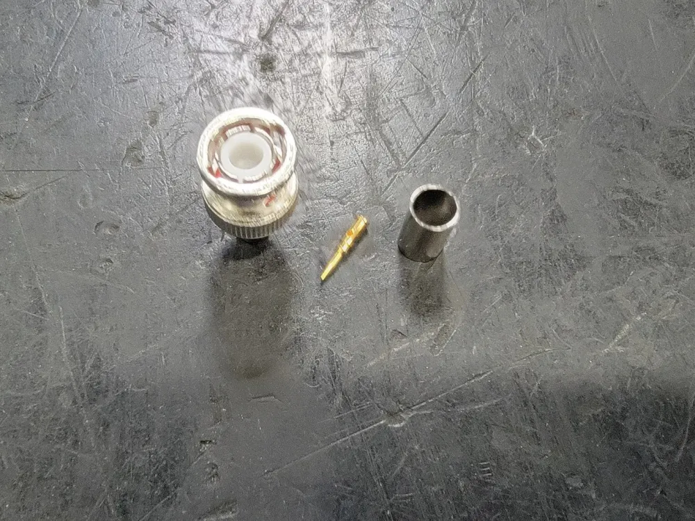 BNC Straight Crimp Plug Times LMR-240 Optimized 50 Ohm 031-5999-RFX (Bag 20)