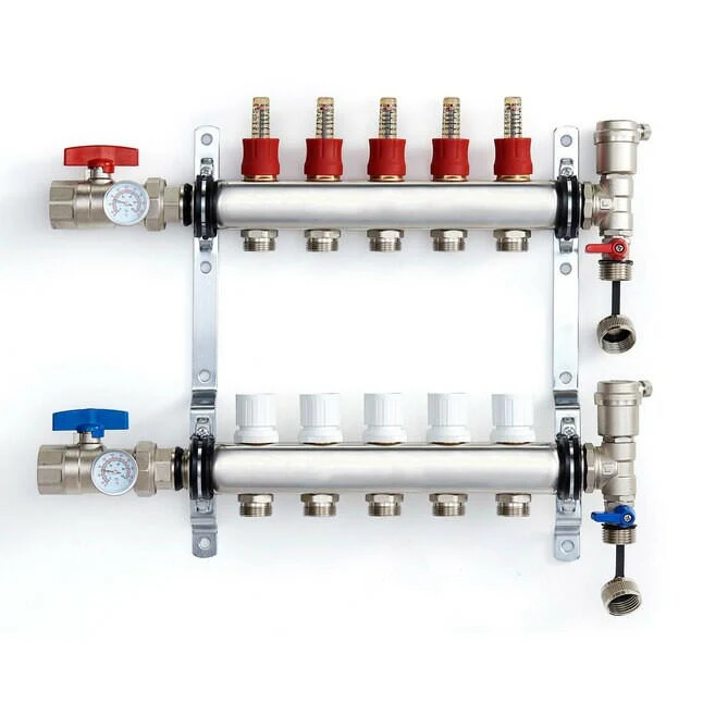 Charman Manufacturing 5-Loop Stainless Staalsoort 1- x 1/2- Radiant Heating Manifold