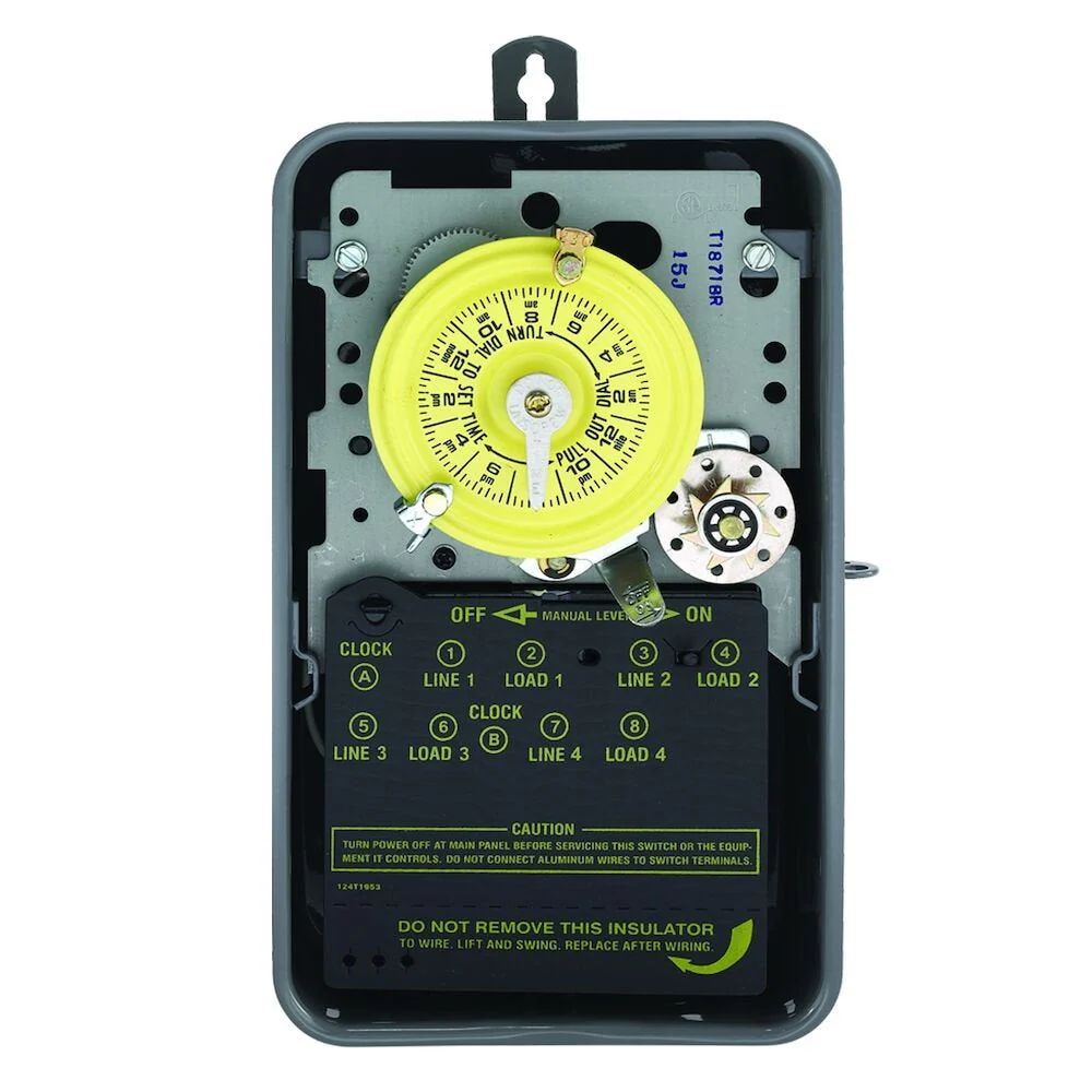 Intermatic - T1871BR - 24-Hour Mechanical Time Switch Skip--Day, 120 VAC, 2 NO/2 NC, Outdoor met CE-keuring