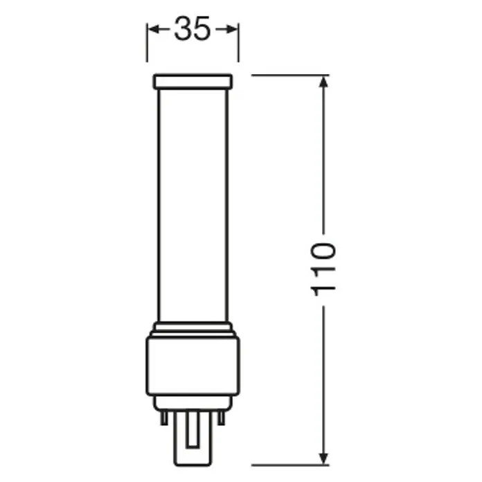 Osram Dulux D Led-buis G24 - 5 W, Gezellig wit, 540 lm