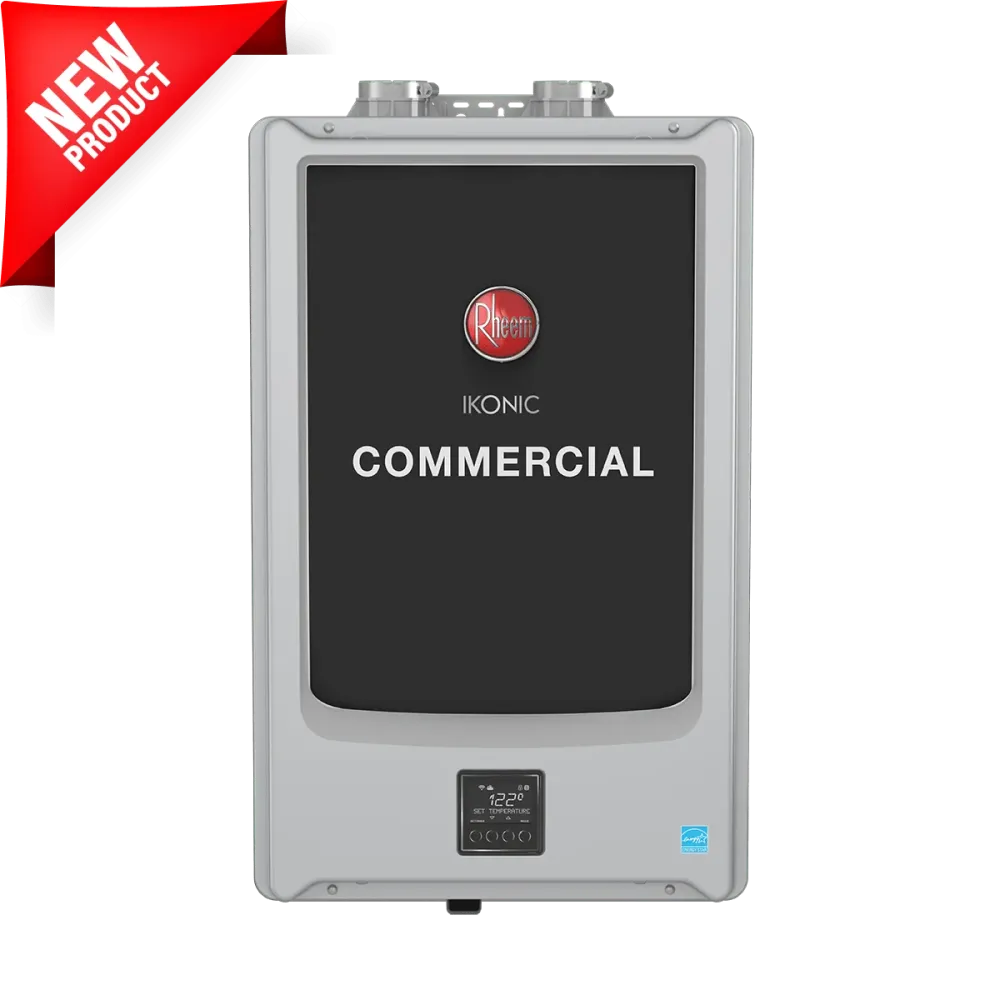 Rheem IKONIC COMMERCIAL Tankless Water Heater RTGH-CSR11i 199,000 BTU Super High Efficiency Built- Recirculation Pump