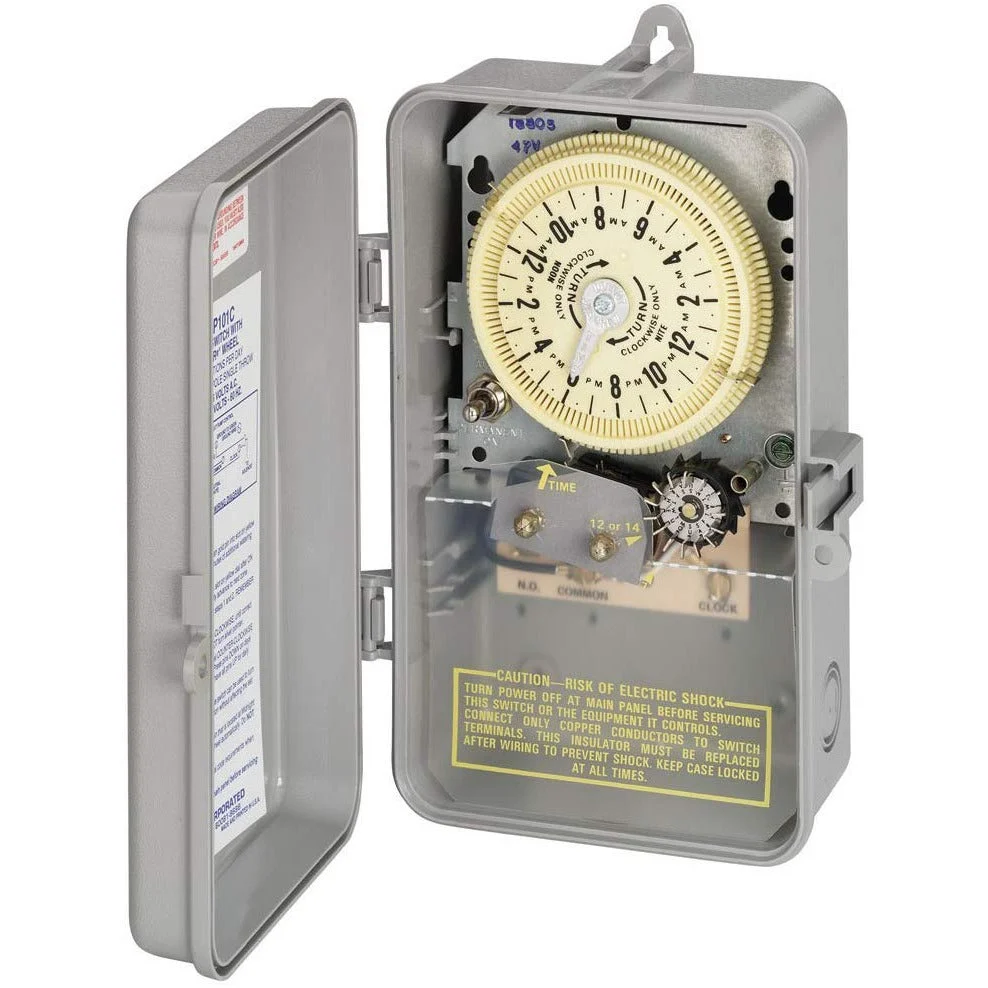 Scratch and Dent Intermatic - T8805P101C - SPST 125-Volt Mechanical Cycle and Irrigation Timer Switch 14 Day Skipper SD1 m...