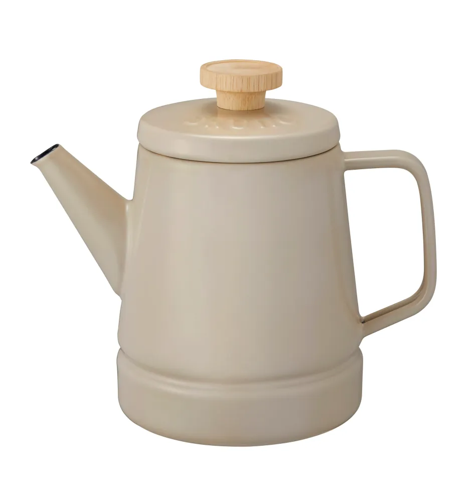 BRUNO x Fujihoro Enamel Kettle 1.6L - Greige voor waterzuivering