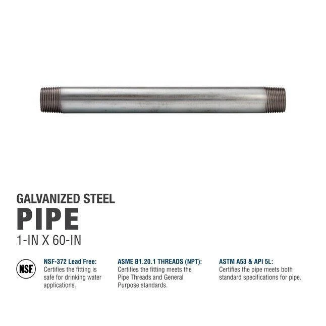 Gecertificeerd DIN/ISO Southland 1- x 60- Galvanized Pipe