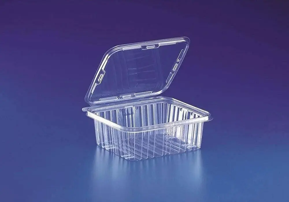 Industrieel Zwaar Belastbaar Inline Plastics Safe-T-Fresh 7x6 Rectangular Tamper Evident & Tamper Resistant Clamshell Tub,...