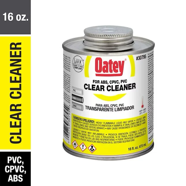 Oatey 16-fl oz Helder Cleaner | Duplex RVS constructie